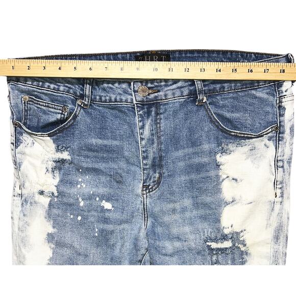 THRT Dreamer Distressed High-Rise Straight Leg Stretch Jeans Men's 40X30 - Picture 2 of 7